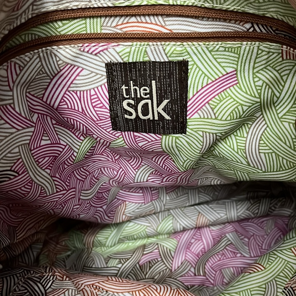 The Sak all  leather‎ Multicolor Patterned Interior crossbody shoulder bag - Picture 11 of 12
